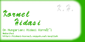 kornel hidasi business card